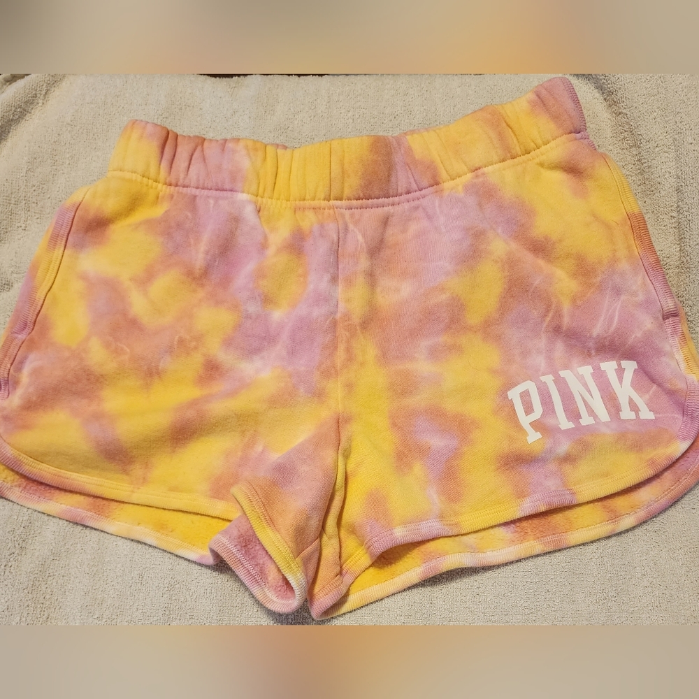 Pink tye dyed shorts